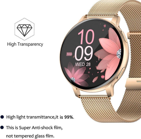 6 Pack S53 1.39" Watch Screen Protector Film for Forfitead Smartwatch, Crystal Clear HD Anti-Scratch Foils