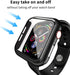 Smiling Case Compatible with Apple Watch SE 2 (2024)/SE/Series 6/5/4 44mm with Built-in Tempered Glass Screen Protector