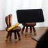 Yienning Cute Walnut Chair Cellphone Holder Stand Mini Chair Shape Phone Holder Rabbit Ears Phone Stand Desk Ornament
