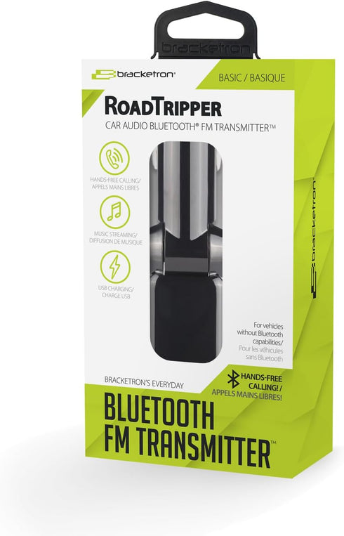 Bracketron Roadtripper Bluetooth FM Transmitter - Connect Phone Audio to Cars, Trucks, RVs, Buses, Boats Radio Speakers