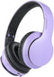 rockpapa E7 Over Ear Wireless Bluetooth Headphones with Mic, Foldable Wired/Wireless Headphones for Kids, Purple Black
