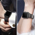OUHENG Compatible with Apple Watch Band, Sweatproof Genuine Leather and Rubber Hybrid Band, Black