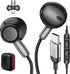 Wired Earbuds for iPhone 15 Pro Max Plus iPad, USB C Headphones Noise Isolating with Mic, Stereo Magnetic Android