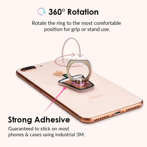 Velvet Caviar Cell Phone Ring Holder - Finger Ring & Stand - Improves Phone Grip for iPhone, Galaxy, Most Smartphones