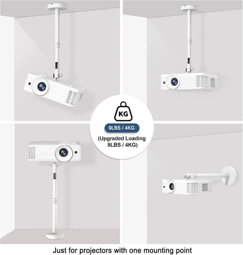 2-Be-Best -Inch 14-24 37-62 cm 360 Projector Mount with New Gimbal Screw Longer Length in / Projector Ceiling/Wall