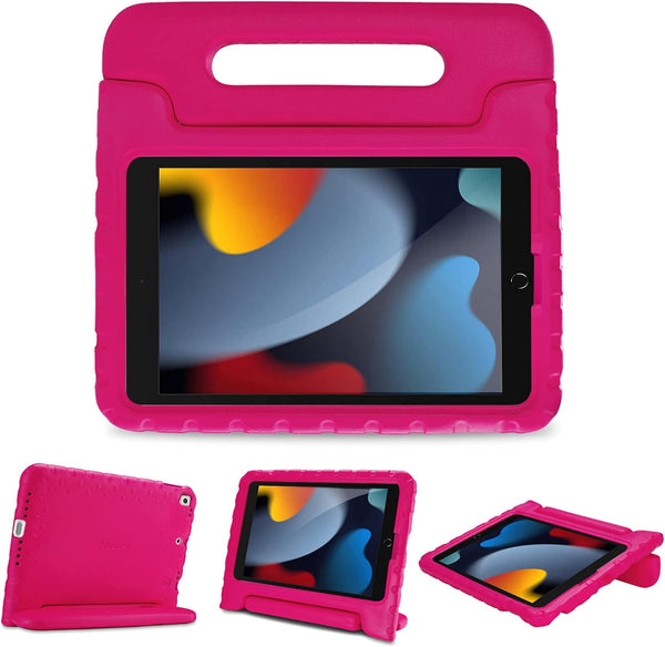 ProCase Kids Case for iPad 9th Generation/iPad 8/iPad 7, Shockproof Lightweight Case with Convertible Handle - Magenta