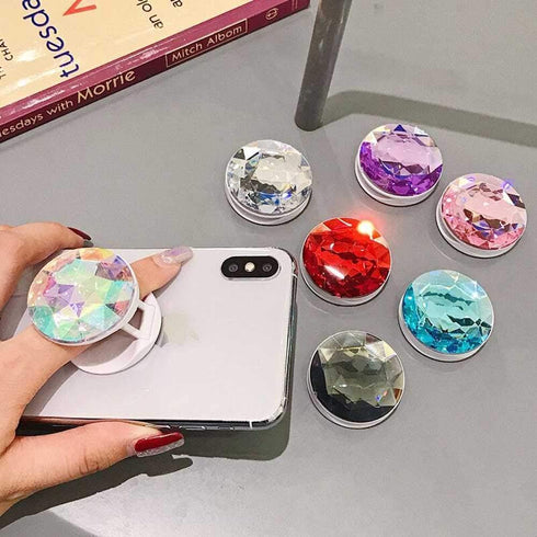 ZOSTLAND 360Adjustable iPhone15 14 13 12 11 iPad(1PC Fashion Bling Crystal Phone Ring Universal Phone Case Finger Grip