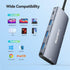 USB C Hub, Cakitte 7 in 1 USB C to 4K@60HZ HDMI Multiport Adapter, 3 USB 3.0 Ports, SD/TF Card Reader, 100W PD