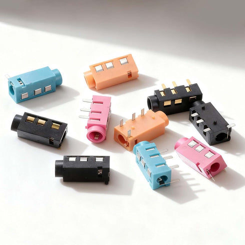 10Pcs 1/8" 3.5mm 4 PJ-320A MP3/MP4 uxcell Stereo Jack Socket, Pin PCB Mount Female Socket Headphone Audio Connector