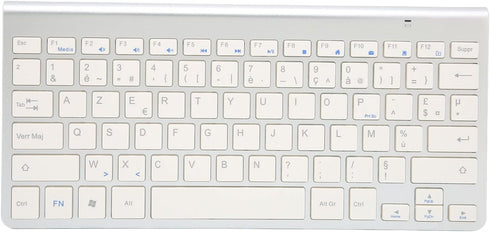 ASHATA German & English Bilingual Language Keyboard, 2.4G Cordless Keyboard for Desktop, Laptop, Tablet, Plug and Play