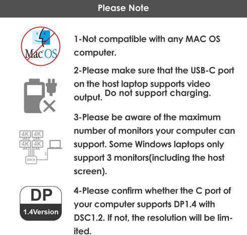 WAVLINK USB2.0 USB C Docking Station Dual DP Monitor, Displayport Docking Station with Dual DP, HDMI, VGA, Ports