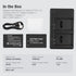 LP-E17 Battery Pack + Dual USB Charger for E RP, Rebel T7i, T6i, T6s, M6, M5, M3, SL3, SL2, 77D, 8000D