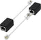Phone Jack to Ethernet Cable Adapter, RJ45 Female to RJ11 Male for Landline Telephone Service (2 Pack)