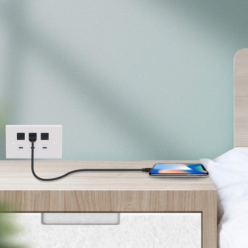 GELRHONR USB C Keystone Jack Cable, USB 3.1 Type C Male to Female Panel Mount Adapter, 0.2M, White, Compatible Devices