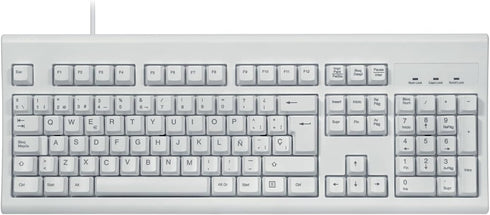 Perixx PERIBOARD-106 USB Keyboard – Full-Size with Numeric Keys, High Performance, Black, QWERTY Spanish