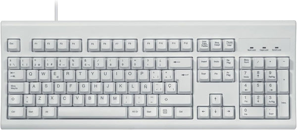 Perixx PERIBOARD-106 USB Keyboard – Full-Size with Numeric Keys, High Performance, Black, QWERTY Spanish