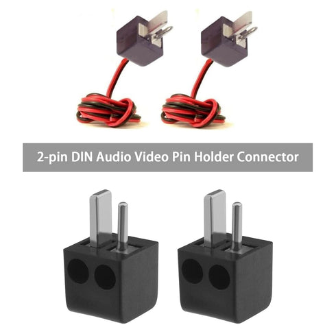 The Lord of the Tools 10PCS 2-pin DIN Plug with Screw Terminals, Black DIN Connector Plug Adapter