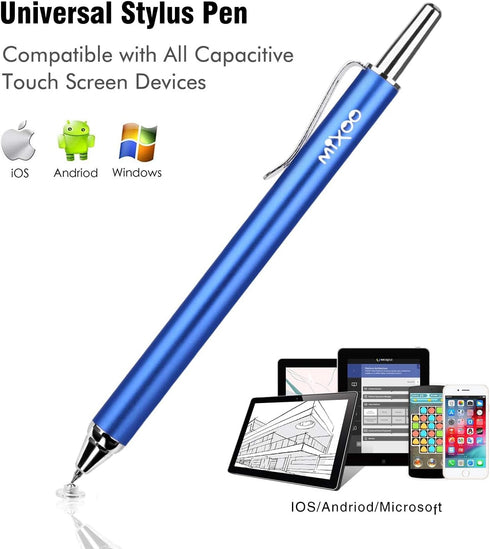 Mixoo (6 Universal Stylus Pen for Touchscreen iPhone iPad Android Tablet Apple Kindle Switch Chromebook Galaxy All