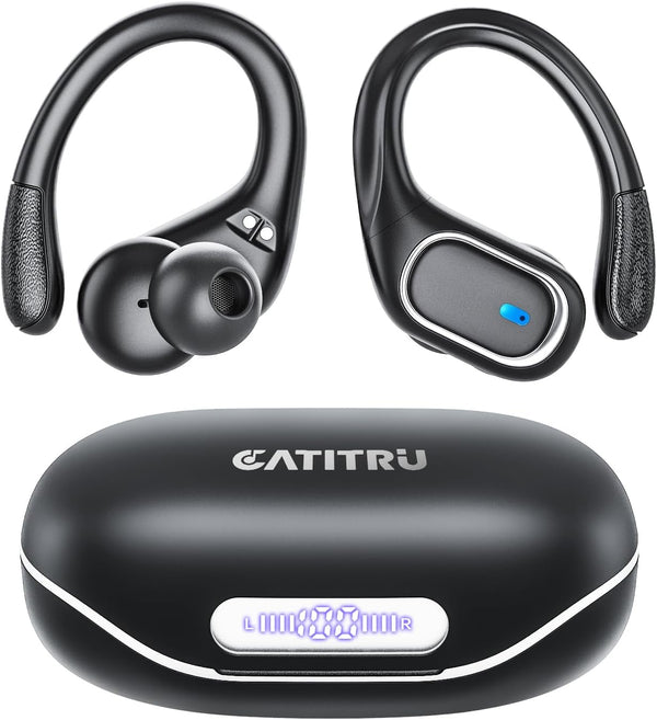 Wireless Earbuds Bluetooth Headphones, 80Hrs Playtime with IPX7 Waterproof Sports Earphones and Wireless Charging Case