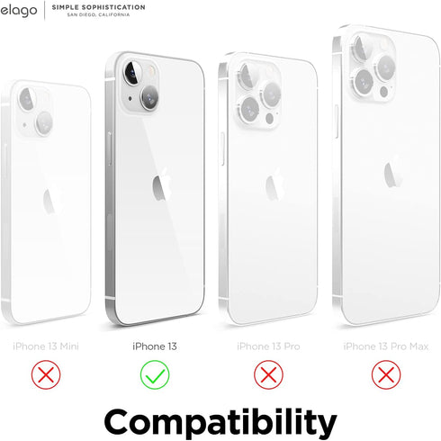 elago iPhone 13 Case, Slim Liquid Silicone, Shockproof Full Body Cover, Anti-Scratch Microfiber Lining, 6.1" (Stone)