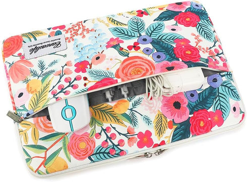 Canvaslife Garden Rose Waterproof 13 inch Laptop Sleeve with Pocket, Fits 13 inch and 13.3 inch Laptops