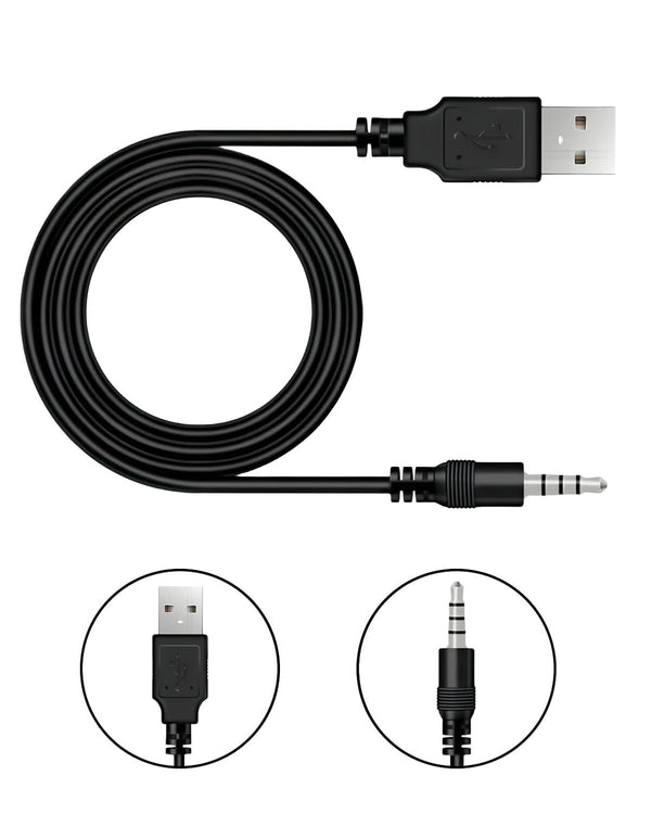 Duoxiate 3.5mm Jack Charge Cable Male AUX Audio Jack to USB 2.0 Charge