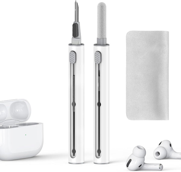 AirPods Pro Cleaner Kit, Pen Shape Cleaning Tool with Soft Brush & Flocking Sponge for Earbuds, Phone, Camera, Computer