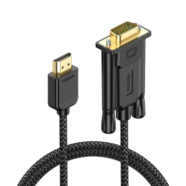 FEMORO HDMI to VGA Cable 3ft, HDMI-to-VGA Monitor Cable (Male to Male) for Monitor, Computer, Laptop, Desktop, PC,