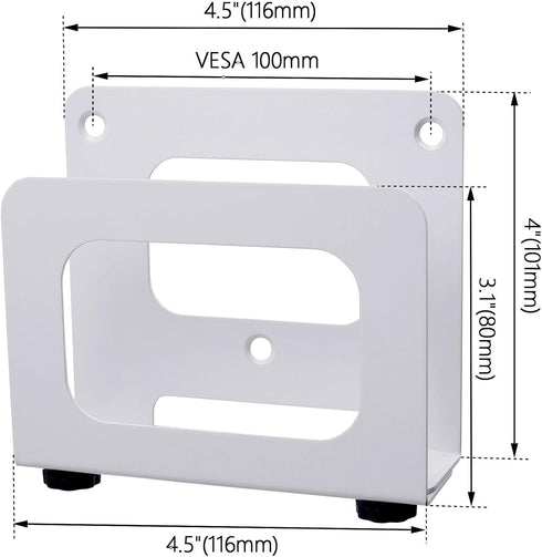 Adjustable Cable Box Wall Mount Bracket for PS4, Mini PC, Apple TV, Roku, Modems, Routers, Nintendo Switch Dock