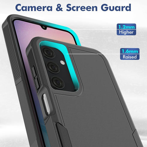 Samsung Galaxy A25 5G Case: Dual Layer Heavy Duty Protective Cover with HD Screen Protector, Shockproof Military