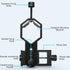Metal Smartphone Telescope Adapter Camera Mount, Universal Phone Mount for Telescope, Spotting Scope, Microscope,