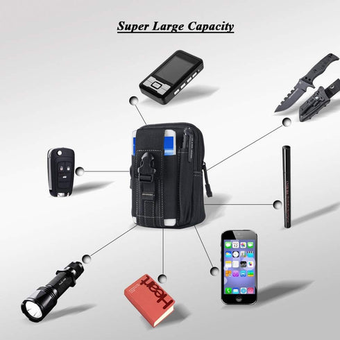 Universal Outdoor Phone Pouch Case, Waist Cell Phone Holster Belt Bag for iPhone X 8 7 6 6s Plus, Samsung Galaxy