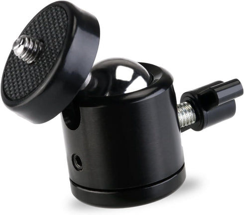 SLOW DOLPHIN 360 Degree Swivel Mini Ball Head Hot Shoe Mount Adapter with 1/4 Tripod Screw for Cameras, 2 Packs