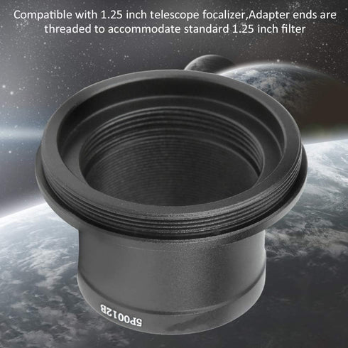 1.25 Inch T Adapter Telescope Camera Adapter, 1.25" T Mount Eyepiece Lens Ring with M42 x 0.75 Thread