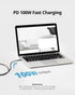 100W HIGH SPEED USB C to USB C Cable, 3.94ft/120cm, 100W Nylon Braided for Fast Charging and Data Transfer