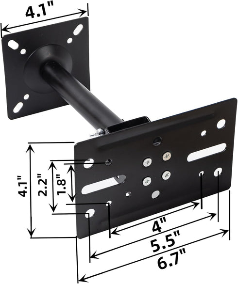 Heavy Duty Speaker Mounts Support up to 80lb, Adjustable Swivel & Tilt Wall, Ceiling, or Shelf Mount, 2 Packs Black