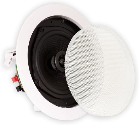 Theater Solutions TS50C 5.25-Inch In Ceiling Speakers, Surround Sound Home Theater Pair, White