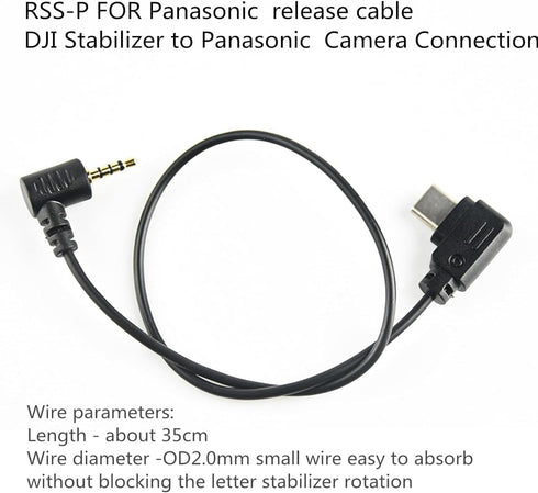 Generic GH5S, GH5, G9, 2.5mm RSS-P Camera Shutter Release Cable for Panasonic Compatible with DJI Ronin Stabilizer