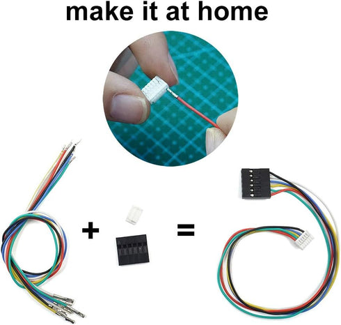GH1.25 to Dupont2.54 Pre-Crimped Cables and Connectors Kit - Compatible with JST GH 1.25mm