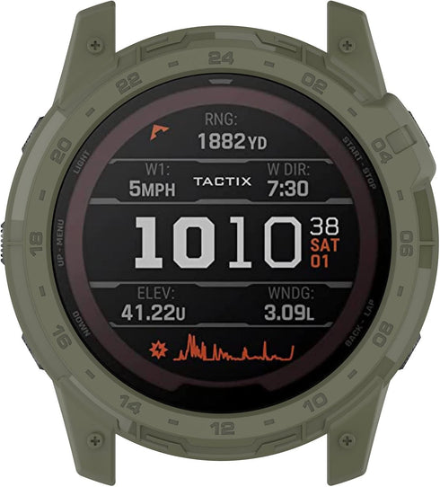 Garmin Tactix 7 AMOLED Case Compatible, Rugged Scratch-Resistance TPU Military Protection Cover (Black&Green)