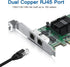 Gigabit Dual NIC with Intel 82576 Chip, 1Gb Network Card, 2 RJ45 Ports, PCI Express 2.0 X4 for Windows/Linux