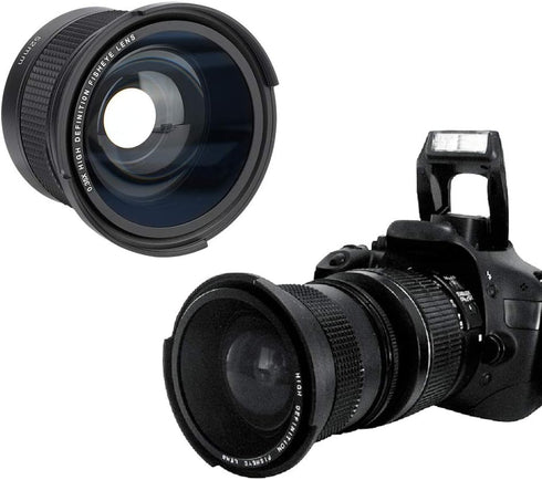 Fisheye Konverter, Minolta 52mm 0.35X Universal Wide Angle Fisheye Lens with Caps Pouch