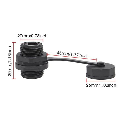 5pcs RJ45 Ethernet LAN Cable Connector CAT6 Shielded Industrial Panel Mount Bulkhead Feed Thru Coupler with Waterproof IP67 Dustproof Cap Outdoor Industrial Standard (Ethernet LAN/USB2.0)