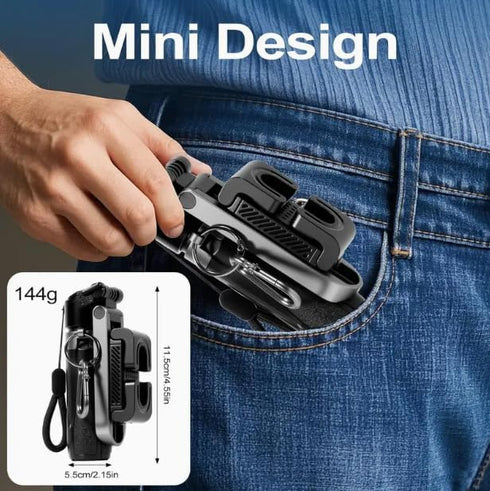 HomeBeyond 18.7" 2-in-1 Magnetic Phone Tripod, Selfie Stick with Rechargeable Remote & Magnetic Holder for iPhone