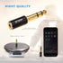 Upgrade 6.35mm(1/4") Male to 3.5mm Female Headphones Adapters, Pure Copper Socket Stereo Jack, Professional Sound, Black