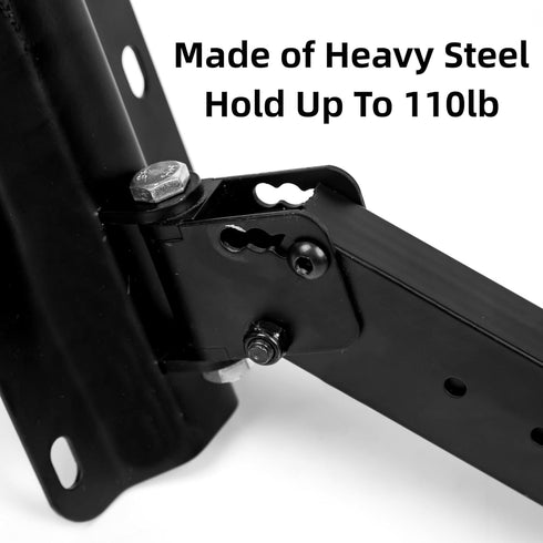 Heavy Duty Speaker Wall Mounts, Adjustable PA Speaker Bracket Holders, 2 Packs Black, Support up to 110lbs, Swivel &