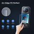 CYNOVA Insta 360 X3 Sticky Lens Guard Screen Protector Set, Tempered Glass 9H Hardness for LCD
