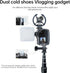 TELESIN Metal Case Aluminum Cage for GoPro 13 12 11 10 9 - Vertical Mount Kit with Cold Shoe