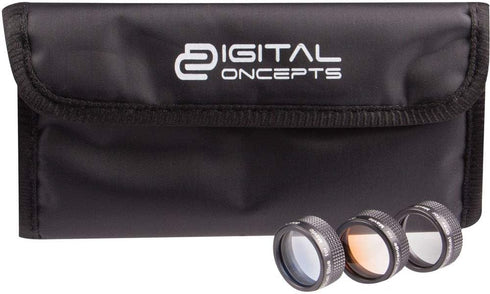 Vivitar Digital Concepts Camera Lens Filter Kit for DJI Mavic Drone - Includes Gradual Blue, Orange, Gray Filters