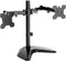 WALI Free Standing Dual LCD Monitor Fully Adjustable Desk Mount, Fits 2 Screens up to 27 inch, 22 lbs Weight Capacity